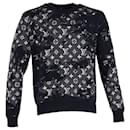 Louis Vuitton 2021 LV Monogram Pullover in Navy Blue Wool