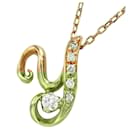 K18YG Diamond Alphabet Y Necklace - Autre Marque