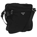 PRADA Shoulder Bag Nylon Black Silver Auth hk1705 - Prada