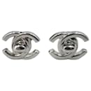 CC Silver Stud Earrings Silver - Chanel