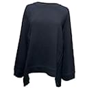 MM6 Maison Martin Margiela Pleated Panel Sweatshirt in Black Cotton