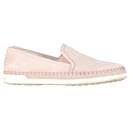 Tod's Slip-On Sneakers in Pastel Pink Suede