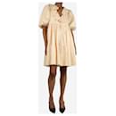 Cream tiered sequin mini dress - size XS - Autre Marque