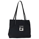 Sac à main en toile Zucca FENDI en nylon noir Auth ti2314 - Fendi