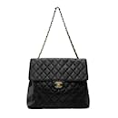 Chanel Black Caviar Leather Shoulder Bag