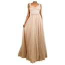 Pink glitter gown - size UK 8 - Autre Marque