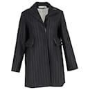 Christian Dior Pinstripe Single-Breasted Blazer in Grey Wool