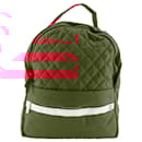 Chanel Nylon Coco Mark Backpack Red
