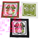 NEUF LOT DE 3 FOULARDS HERMES NANO BRIDES DE GALA GRYGKAR CARRE 20CM SCARF - Hermès