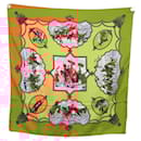 FOULARD HERMES LES CHEVAUX DES MOGHOLS FOUGEROLLE CARRE 90 SOIE BOITE SCARF - Hermès