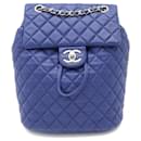 Chanel Matelasse Lambskin Backpack Blue