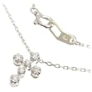 Star Jewelry Diamond Cross Pendant Necklace 0.10ct White Gold - Autre Marque