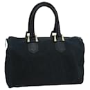 Christian Dior Trotter Canvas Boston Bag Navy Auth mr713