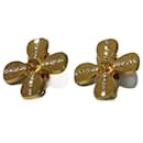 Chanel Coco Mark Clover Motif Clip Earrings