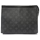 Louis Vuitton Monogram Eclipse Pochette Voyage MM Clutch M61692