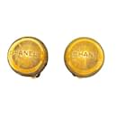Chanel Gold Plated Clip Earrings