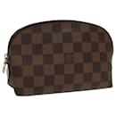 LOUIS VUITTON Pochette Cosmética PM Damier Ebene N47516 LV Auth 100594 - Louis Vuitton