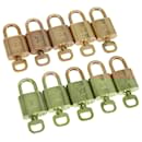 LOUIS VUITTON Padlock 10set metal Gold Tone LV Auth 102327 - Louis Vuitton