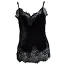 Goldhawk, black velvet and lace top - Autre Marque