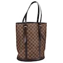 LOUIS VUITTON Bolsa de Ombro Bucket GM Damier Ebene SPO N42236 LV Auth 102416 - Louis Vuitton