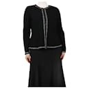 Black zipped knit jacket - size L - Carolina Herrera