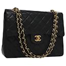 CHANEL Matelasse 25 Chain Valentine Limited Bag Lamb Skin Black CC Auth 103226A - Chanel