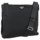 PRADA Shoulder Bag Nylon Black Silver Auth yk16168 - Prada