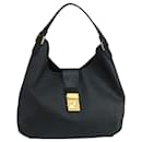 FENDI Zucchino Canvas Shoulder Bag Black Auth mr746 - Fendi