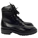 Saint Laurent William 25 Front Zip Boots In Black Leather
