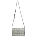  Bottega Veneta Classic Padded Cassette Shoulder Bag in White Lambskin Leather