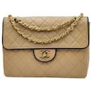 Chanel Timeless Classic Two Tone Flap Bag with 24K GHW