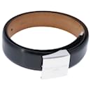 LOUIS VUITTON Ceinture Care Belt Leather Black LV Auth ti2451 - Louis Vuitton