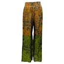 Golden Goose Golden Brown 2022 Notebook Print Satin Trousers