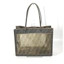 Fendi Vintage Brown Coated Leather Beach Tote