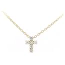 Ponte Vecchio Diamond Cross Necklace K18YG - Autre Marque