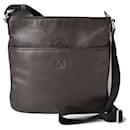 Loewe Leather Shoulder/Messenger Bag Dark Brown