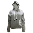 Louis Vuitton Stamp Zip-Up Hoodie in Grey Cotton