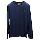 Ralph Lauren Slim Fit Long Sleeve T-shirt in Navy Blue Cotton