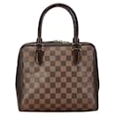 Louis Vuitton Damier Brera Handbag Brown PVC Leather