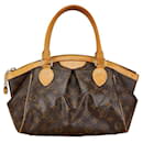 Louis Vuitton Tivoli PM Handbag Brown PVC Leather M40143