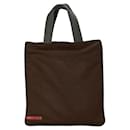 Prada Nylon Tote Bag Brown Gray