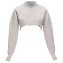 All Saints Naomi Wool Blend Hi Neck Long Sleeve Cropped Sweater - Autre Marque