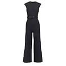 Emilia Wickstead Cloque Crew Neck Cropped Belted Jumpsuit - Autre Marque