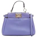 Fendi Micro Peekaboo Leather Turnlock Mini Crossbody Satchel Bag