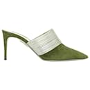 Aquazzura Rendez Vous Gold Tone Multi-Strand Heel Mules