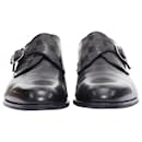 Louis Vuitton District Damier Check Emboss Buckle Monk Shoes