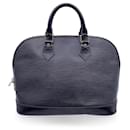 Vintage Black Epi Leather Alma Satchel Top Handle Bag - Louis Vuitton