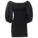 Rasario crystal embellished neckline puff balloon sleeves dress - Autre Marque
