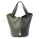 Hermes Picotin Lock MM Handbag Pink/Brown - Hermès