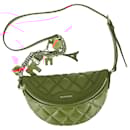 Balenciaga Quilted XXS Souvenier Charms Belt Bag in Red Leather